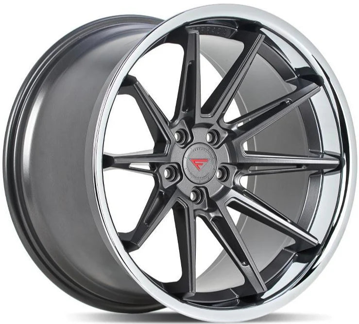 Ferrada CM2 Matte Graphite W/Chrome Lip (19x8.5/20x12 Setup) Full Set