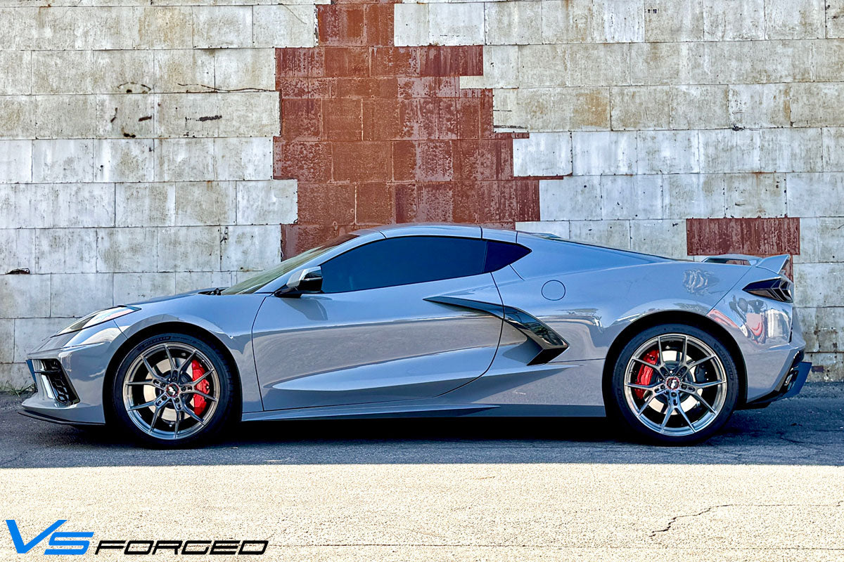 VS Forged VF01 Brushed Titanium (19x8.5/20x11 Setup) Full Set - Forged