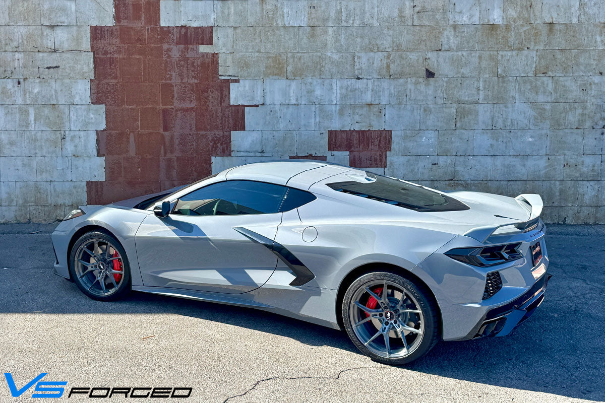 VS Forged VF01 Brushed Titanium (19x8.5/20x11 Setup) Full Set - Forged