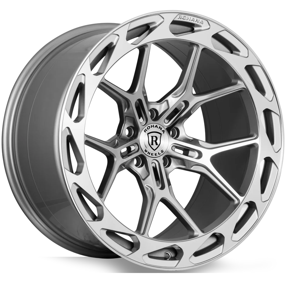 Rohana RFX19 Machine Silver C8 Corvette (19x8.5/20x11 Setup) Full Set