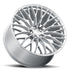 AL13 FR100 Diamond Silver C8 Corvette (20X9/21X12 Setup) Full Set
