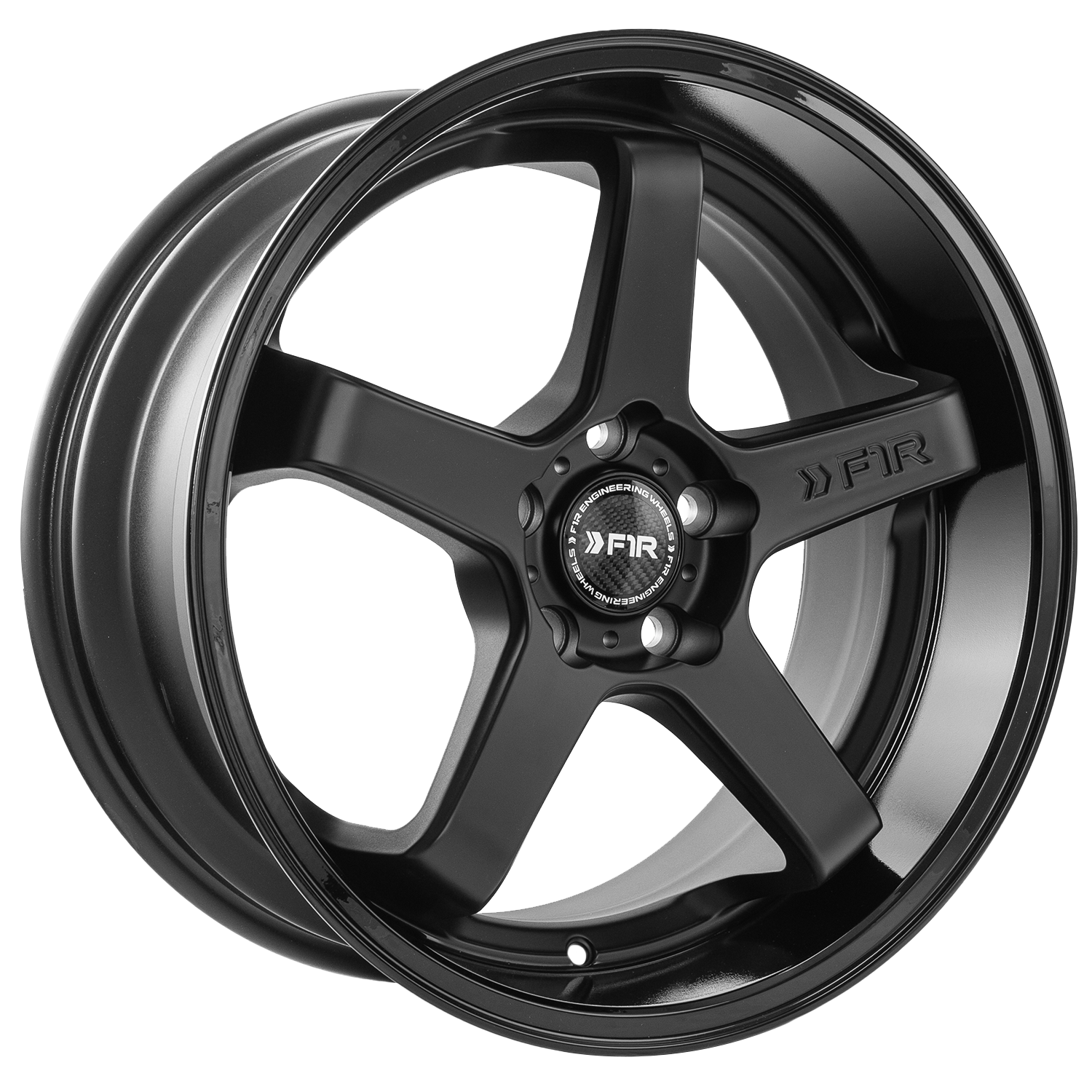 F1R FC5 Matte Black/Gloss Black Lip