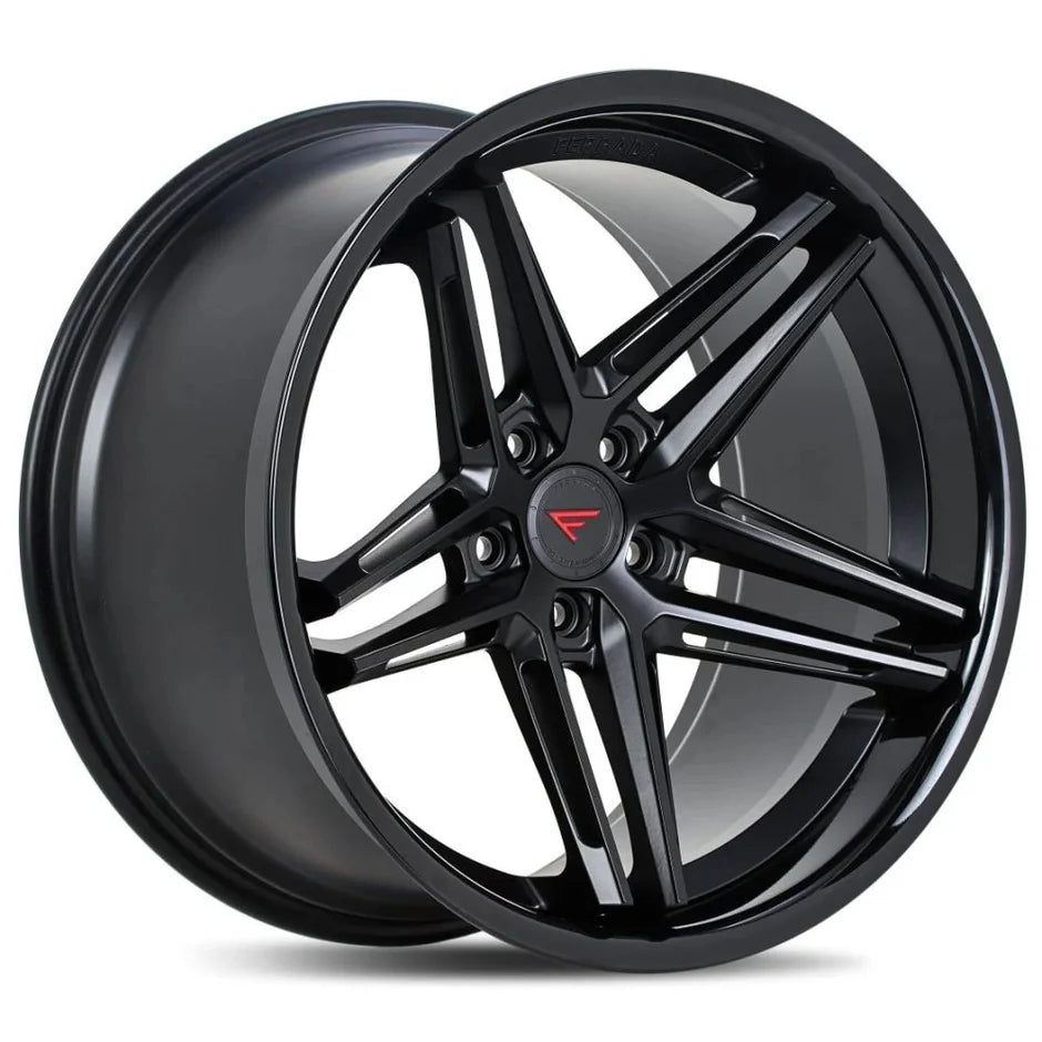 Ferrada CM1 Matte Black W/Gloss Black Lip (19x8.5/20x12 Setup) Full Set