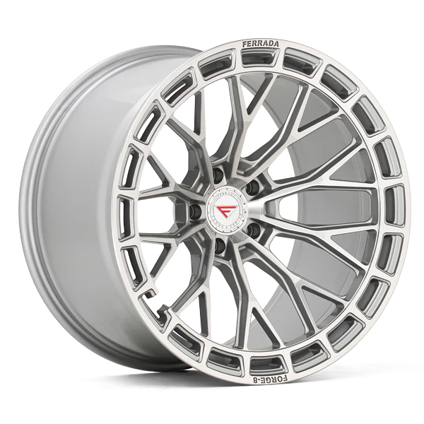 Ferrada F8-FR12 Machine Silver C8 Corvette (20x8.5/20x12 Setup) Full Set