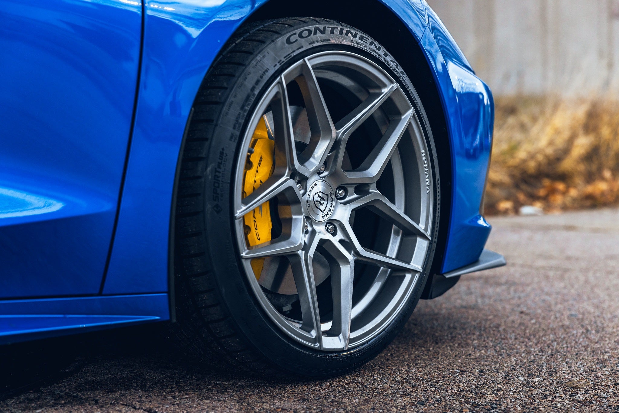 Rohana RFX11 Brushed Titanium C8 Corvette (19x8.5/20x12 Setup) Full Set