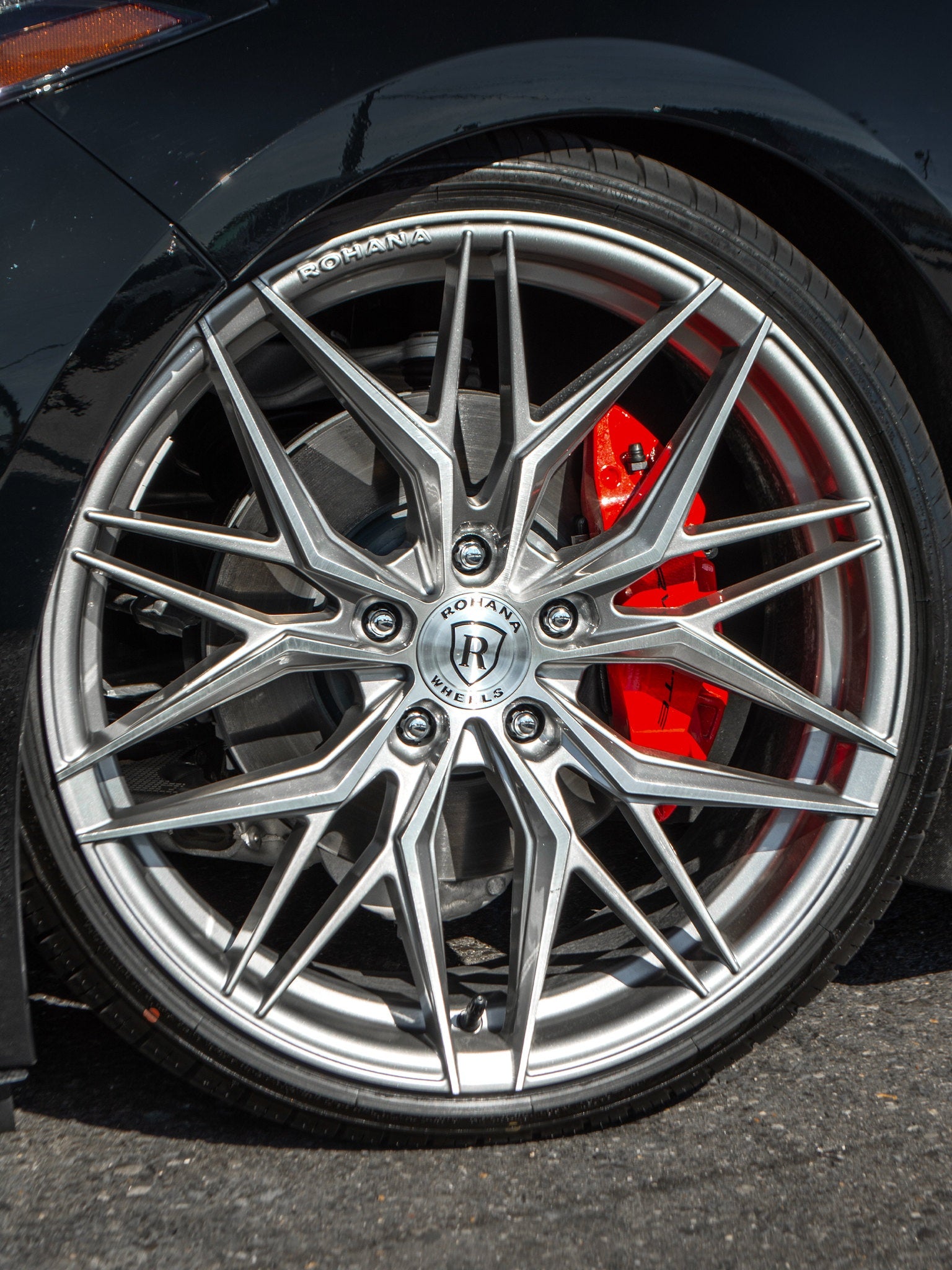 Rohana RFX17 Brushed Titanium C8 Corvette (19x8.5/20x11 Setup) Full Set