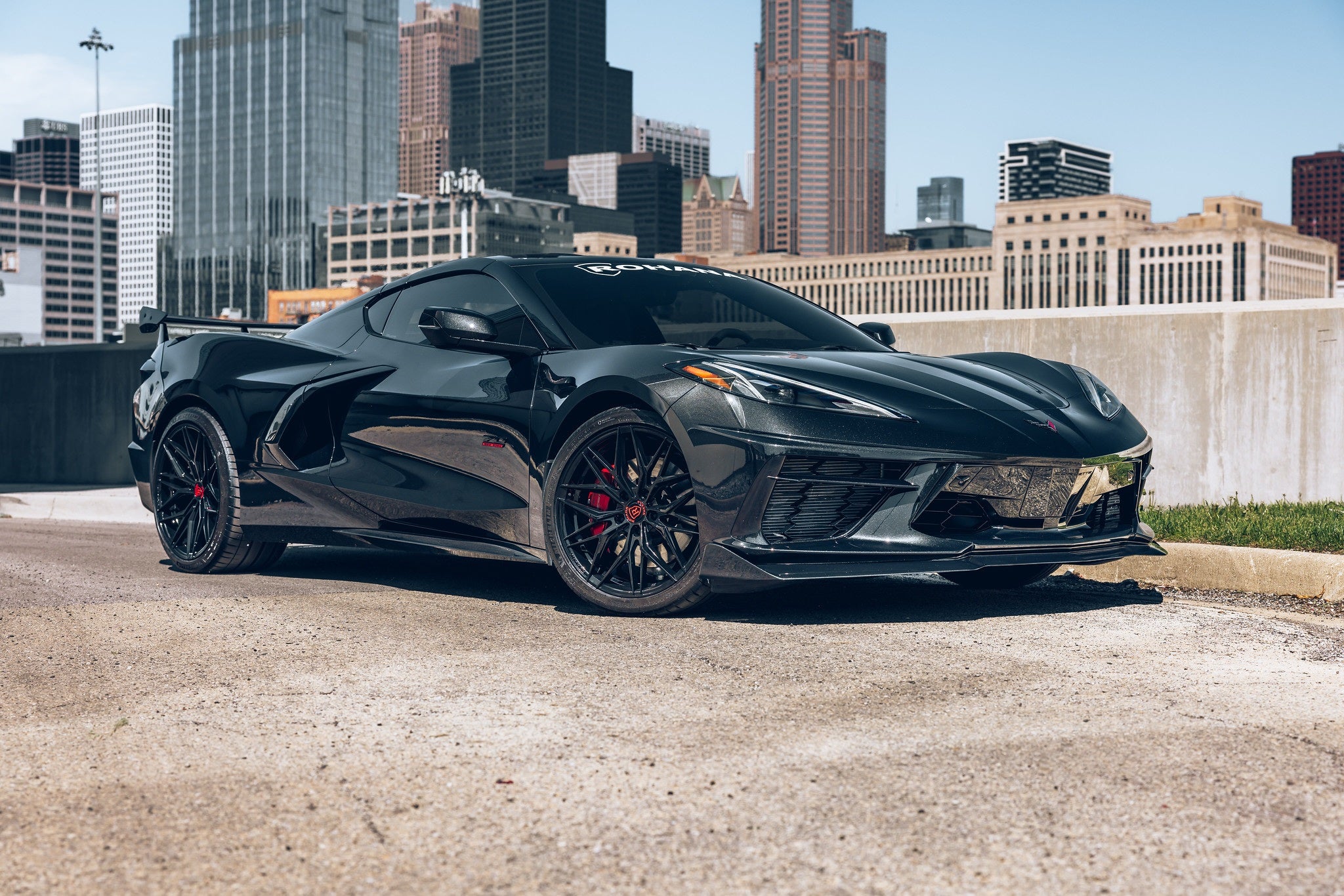 Rohana RFX17 Gloss Black C8 Corvette (20x9/21x12 Setup) Full Set