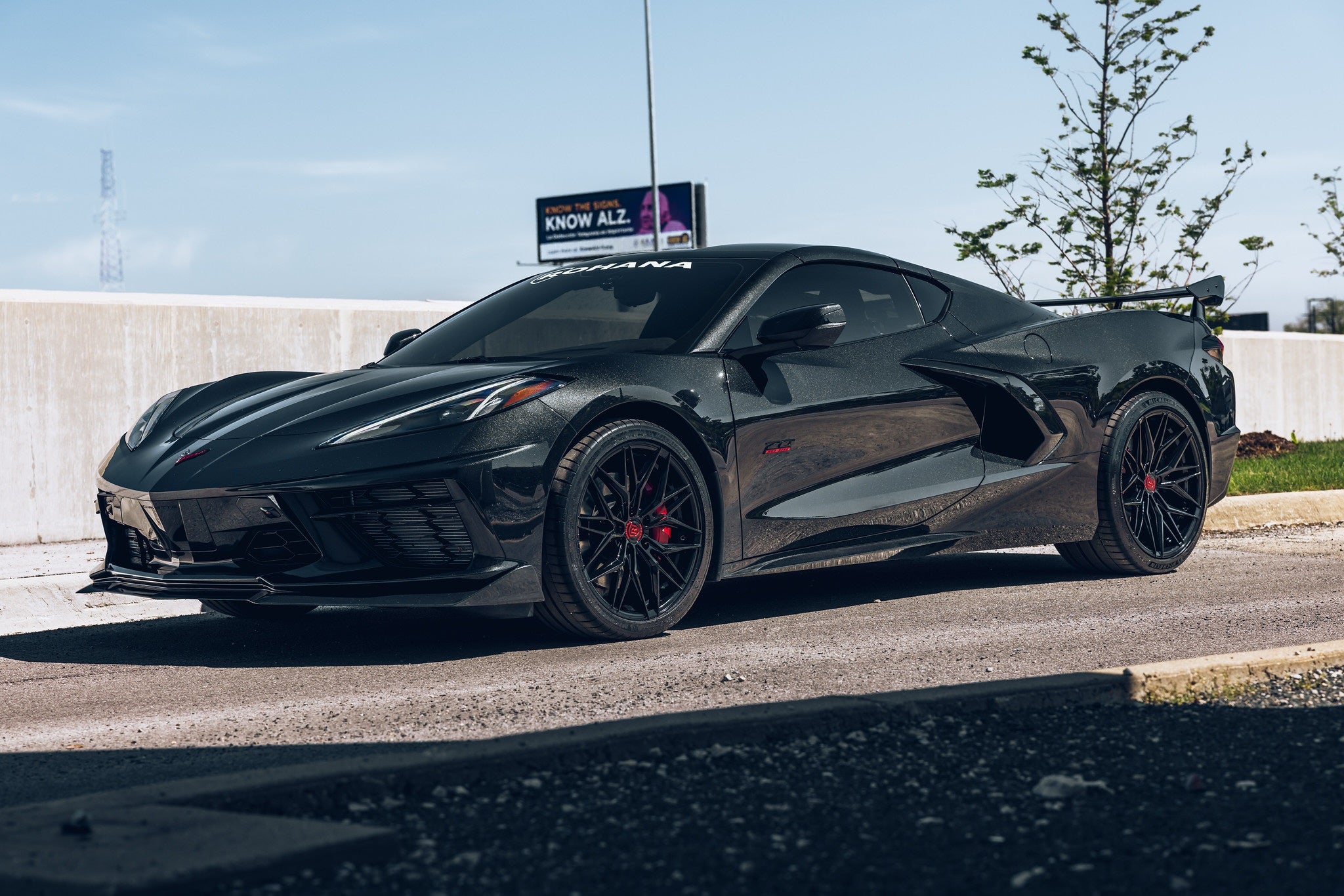 Rohana RFX17 Gloss Black C8 Corvette (20x9/21x12 Setup) Full Set