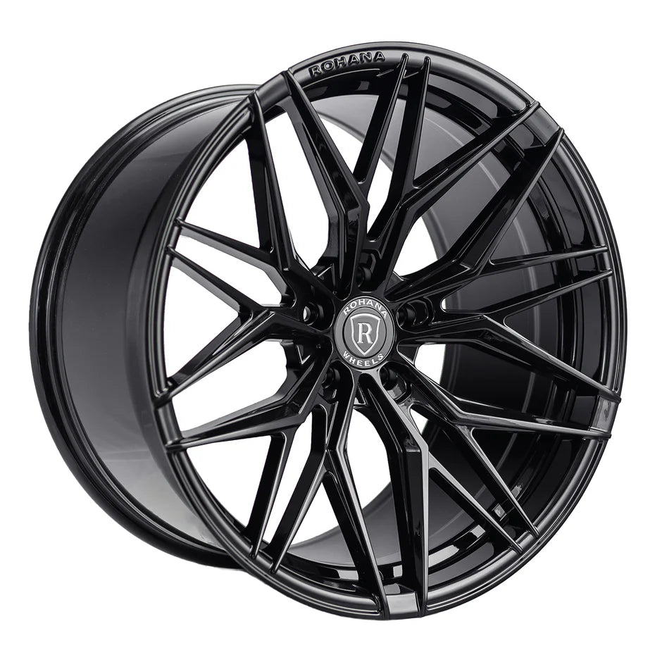 Rohana RFX17 Gloss Black C8 Corvette (20x9/21x12 Setup) Full Set