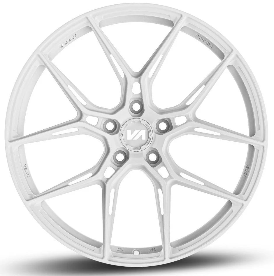 Variant Nysa Gloss White (19x8.5/20x11 Setup) Full Set - Forged