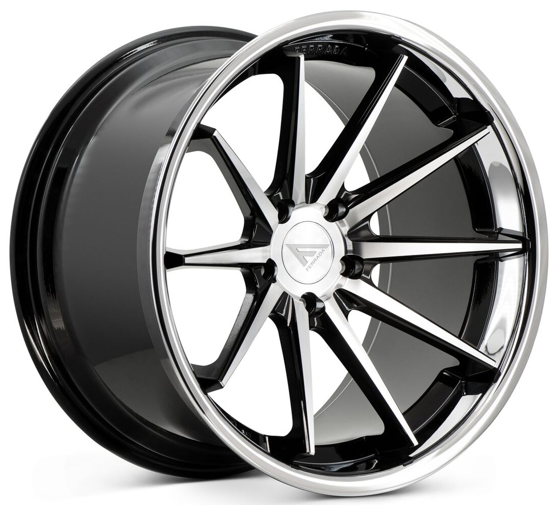 Ferrada FR4 Machine Black w/ Chrome Lip