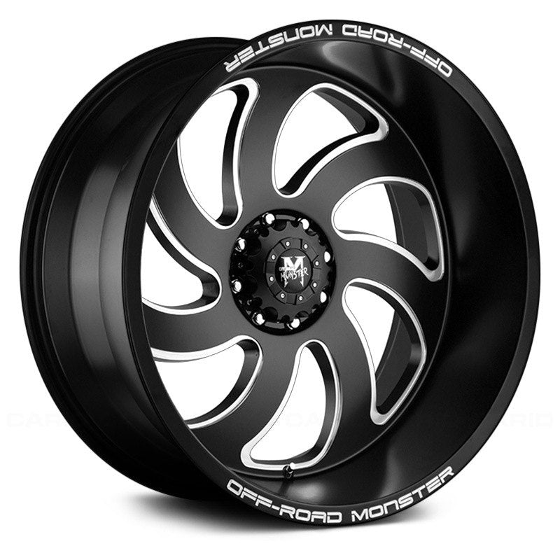 Off-Road Monster M07 Flat Black Milled Edge