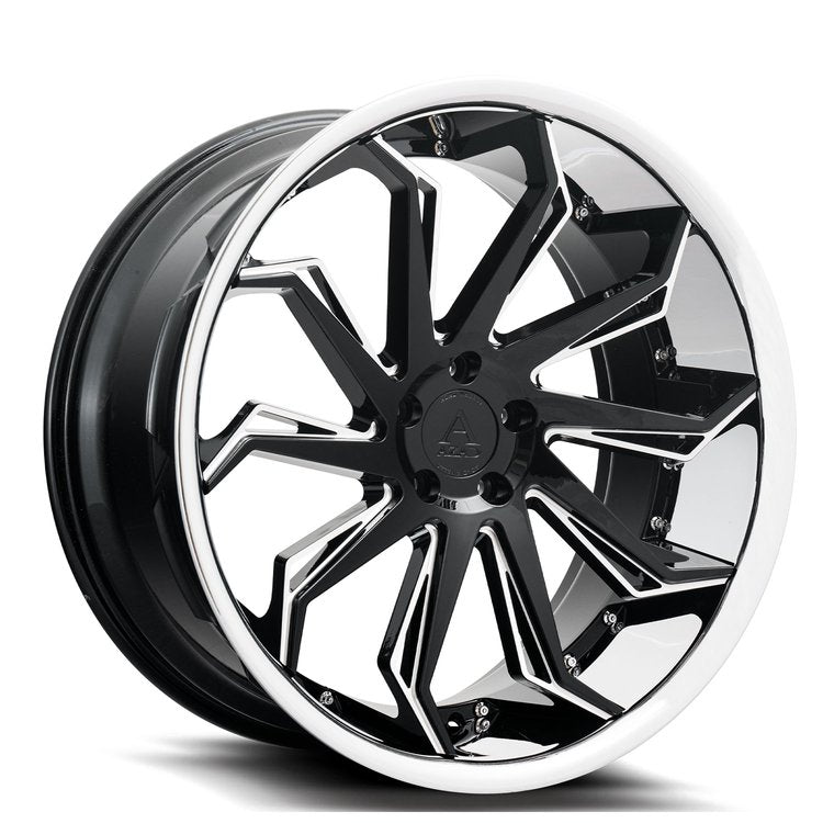 Azad AZ1101 Black Machine Face W/ Silver Steel Lip