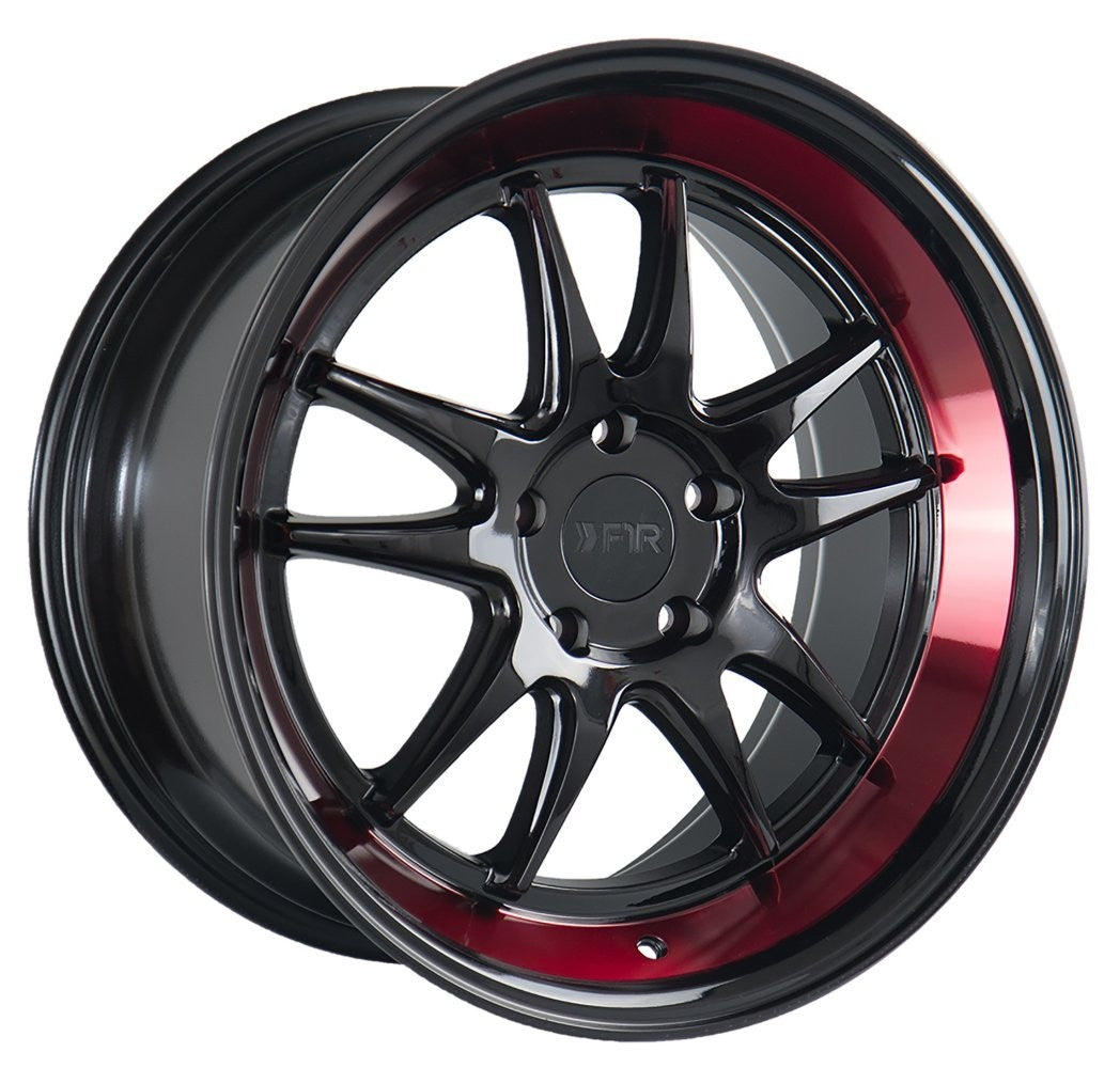 F1R F102 Gloss Black w/ Red Lip
