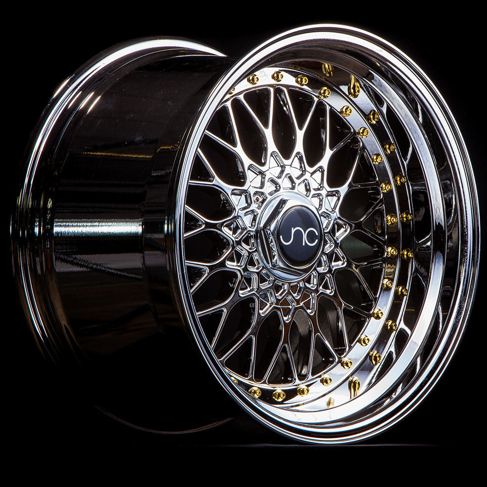 JNC 004 Chrome w/ Gold Rivets