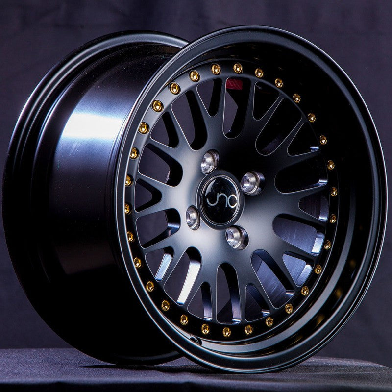 JNC 001 Matte Black w/ Gold Rivets