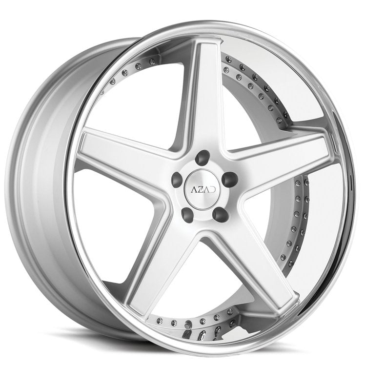 Azad AZ008 Semi Matte Silver W/ Chrome Lip