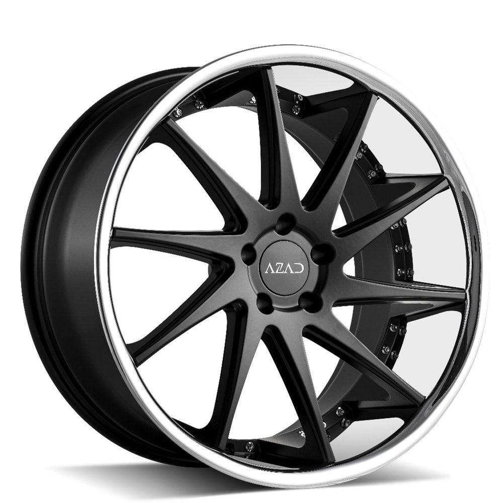 Azad AZ23 Semi Matte Black W/ Chrome Lip