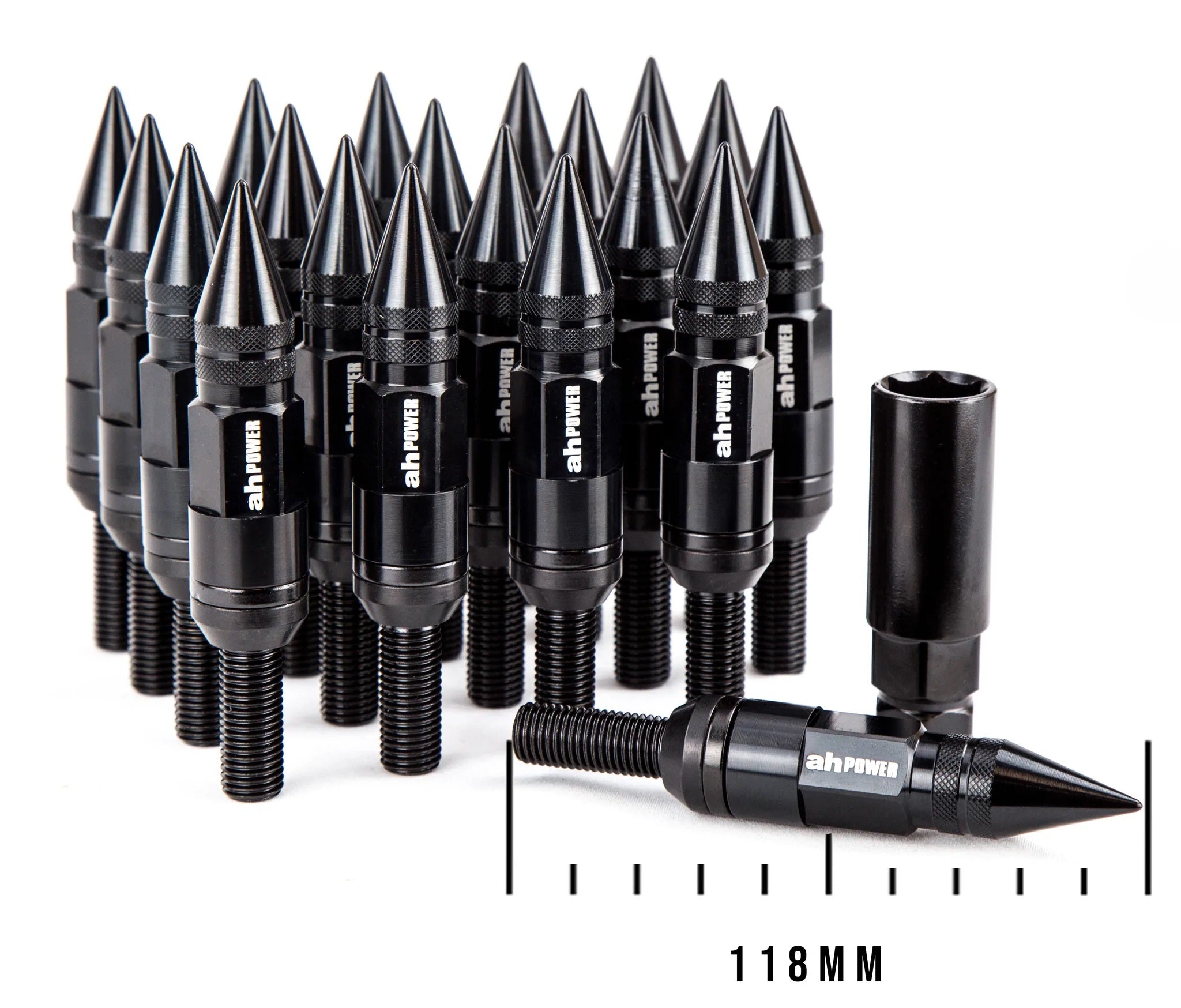 Aodhan Spiked Lug Bolts LB118 - Black