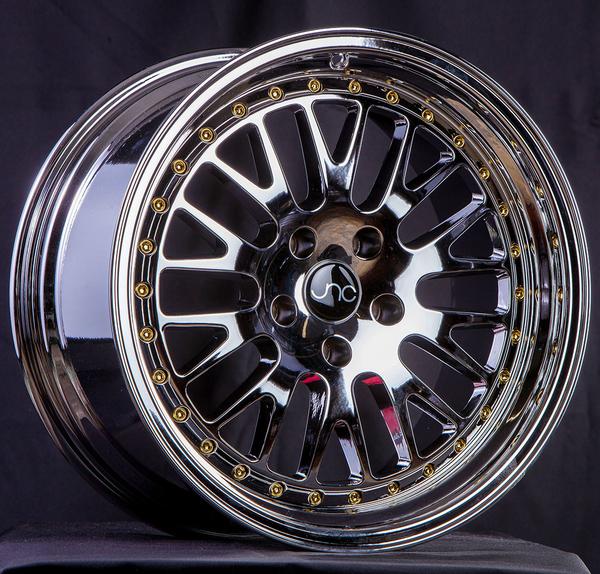 JNC 001 Chrome w/ Gold Rivets