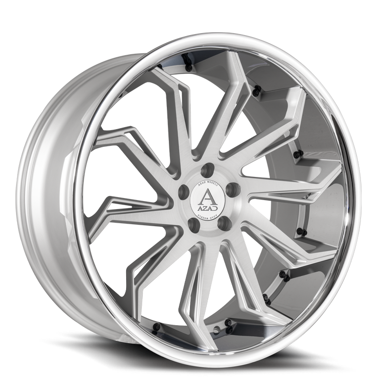 Azad AZ1101 Brushed Silver W/ Silver Steel Lip