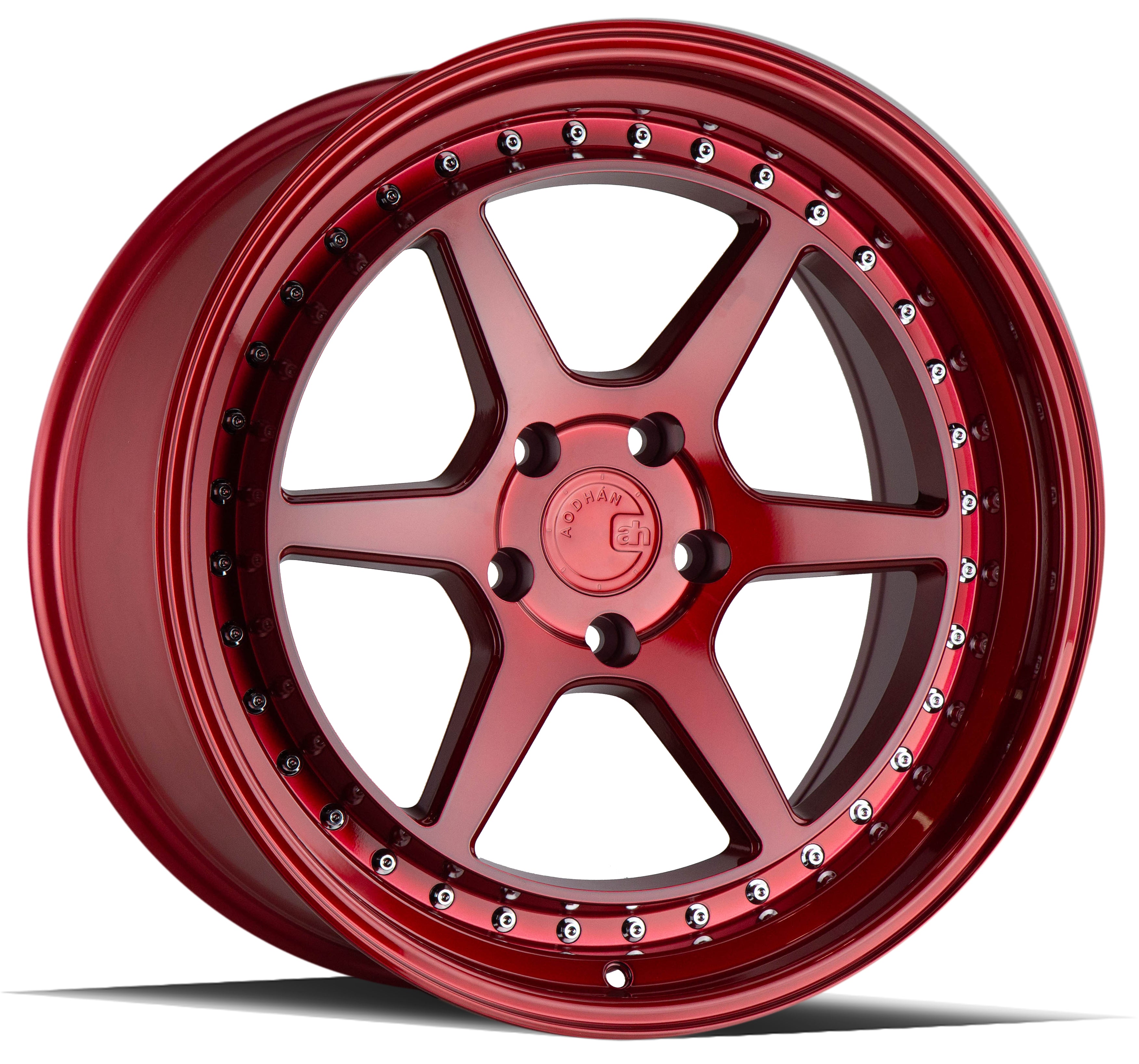 Aodhan DS09 Candy Red w/ (Chrome Rivets)