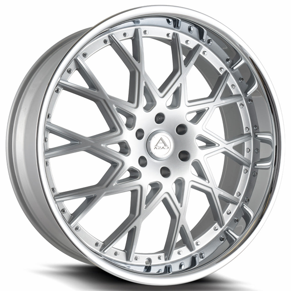 Azad AZ822 Brushed Silver W/ Chrome Lip