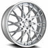 Azad AZ822 Brushed Silver W/ Chrome Lip