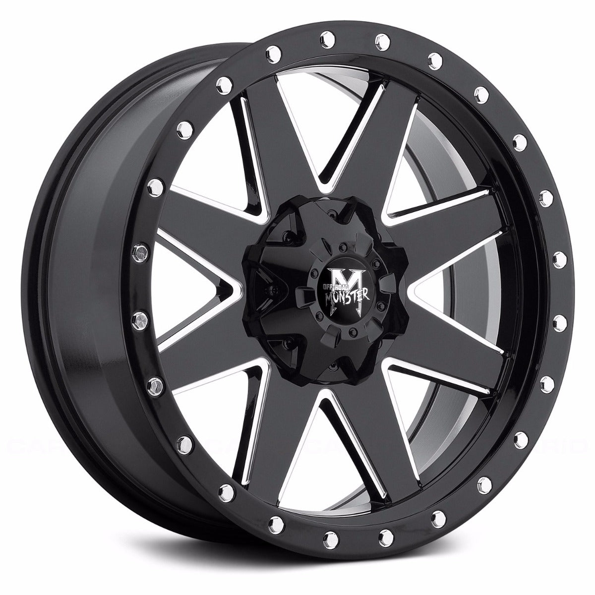 Off-Road Monster M88 Gloss Black Milled Edge